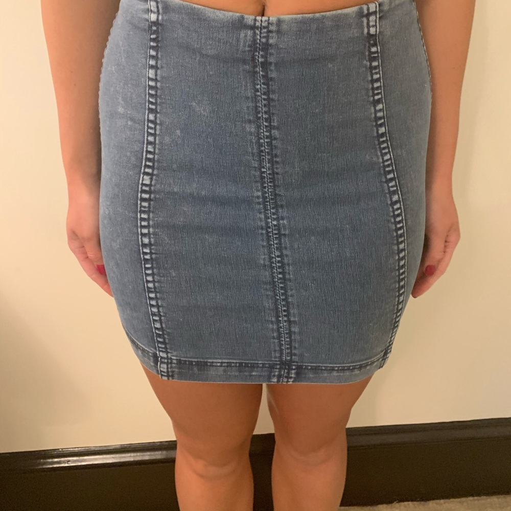 Medium Wash FP denim skirt